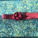 Anthropologie Accessories | Anthropologie Red Woven Floral Belt. Size M/L. Like New. | Color: Red | Size: Os