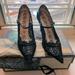 Gucci Shoes | Gucci Black Lace Heels With Pink Sole | Color: Black/Pink | Size: 9.5