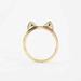 Urban Outfitters Jewelry | Gold Cat Kitty Ears Ring - New - Size 5.5 - Urban Outfitters | Color: Gold/Tan | Size: Os