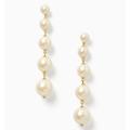 Kate Spade Jewelry | Kate Spade Girls In Pearls Linear Earrings | Color: Cream/Gold | Size: Os