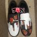 Vans Shoes | Custom Goldn'roses "No Boundaries" Slip-On Shoes **These Are Not Vans** | Color: Black/Red | Size: 9