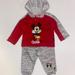 Disney Matching Sets | Disney Mickey Mouse Long Sleeve 2/ Piece Set | Color: Gray/Red | Size: 6-9mb