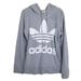 Adidas Tops | Adidas Trefoil Grey Hoodie Sweatshirt Size Small | Color: Gray/White | Size: S