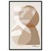 Brown Abstract Shapes by Joss & Main - Floater Frame Print on Canvas in Brown/White | 25 H x 17 W x 1.5 D in | Wayfair