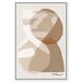 Brown Abstract Shapes by Joss & Main - Floater Frame Print on Canvas in Brown/White | 16 H x 11 W x 1.5 D in | Wayfair