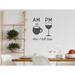 Story Of Home Decals AM Coffee PM Wine How I Tell Time Wall Decal Vinyl in Gray | 10 H x 9 W in | Wayfair KITCHEN 155c