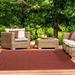 Red Rectangle 5' x 8' Area Rug - August Grove® Neufeld Brick Indoor/Outdoor Area Rug Polyester/Polypropylene | Wayfair