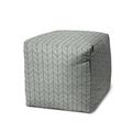 Corrigan Studio® Ellamaria Box Cushion Ottoman Slipcover, Polyester in Green/Gray | 17 H x 17 W x 1 D in | Wayfair E2B2C53242EF4244AB6193C516C99CDA