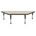 Factory Direct Partners Trapezoid T-Mold Adjustable Height Activity Table w/ Chunky Legs Laminate/Metal | 30 H in | Wayfair 10068-MPBK