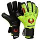 Renegade GK Eclipse Nova Professional Goalie Gloves with Pro Fingersaves | 4mm EXT Contact Grip | Neon Yellow & Red Football Goal Keeper Gloves (Size 11, Mens, Womens, Neg. Cut, Level 5)