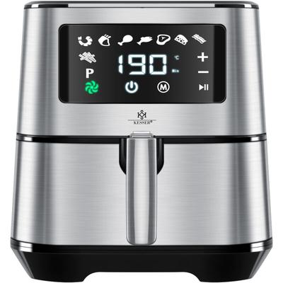 Xxl 5.5 Liter Heißluftfritteuse Edelstahl inkl.Brotbackkorb 1700W Friteuse Fritteuse Airfryer Touch