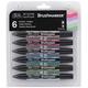 Winsor & Newton Brushmarker 6 Pen Brush Marker Set - Pastel Tones,0290125