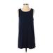 Forever 21 Casual Dress - A-Line Scoop Neck Sleeveless: Blue Solid Dresses - Women's Size Small