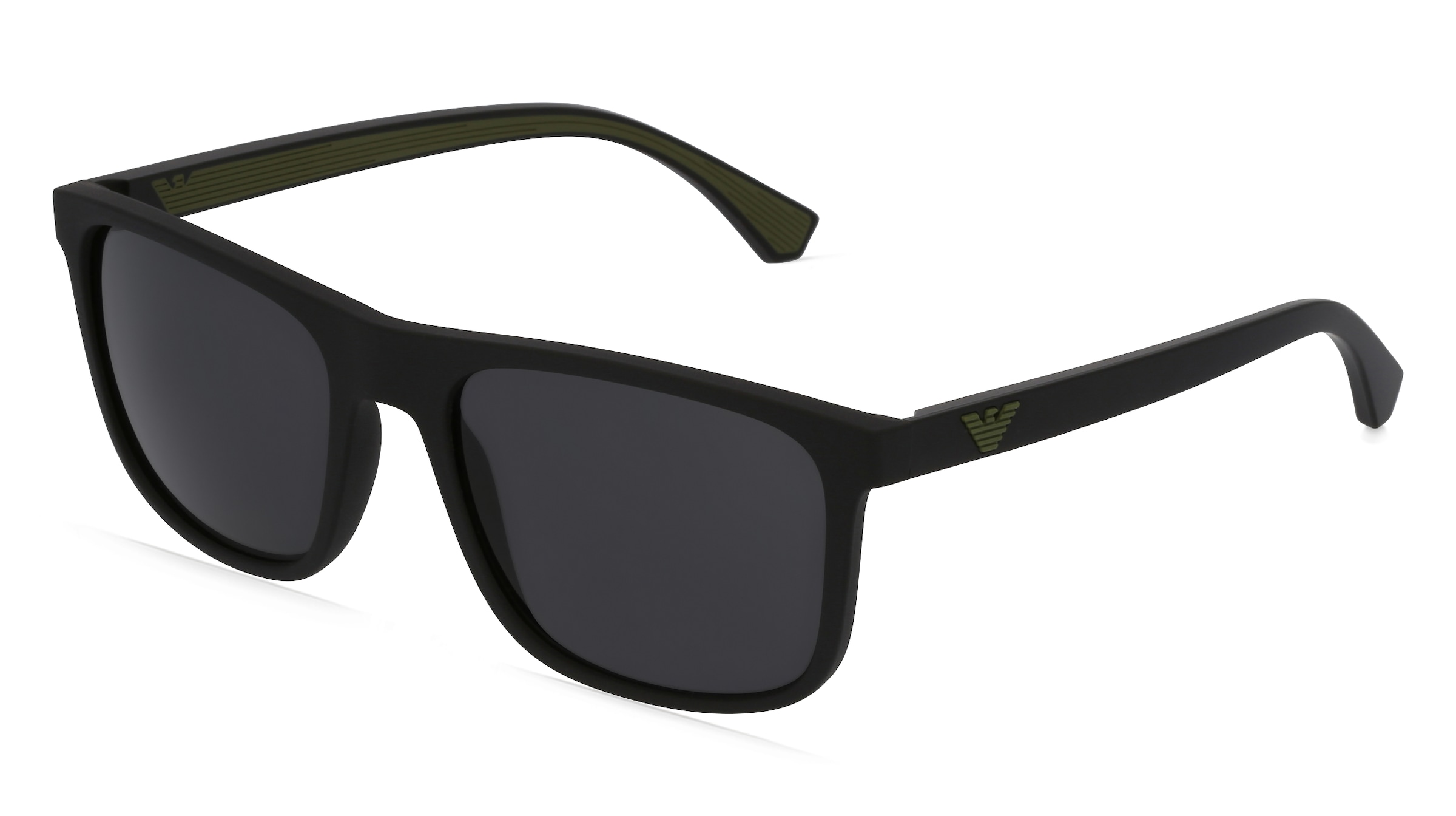 Emporio Armani EA4129 Herren-Sonnenbrille Vollrand Quadratisch Acetat-Gestell, schwarz