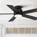 52" Casa Vieja Grand Palm Black Damp Rated LED Hugger Fan with Remote