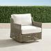Seton Swivel Lounge Chair with Cushions - Rain Resort Stripe Air Blue, Standard - Frontgate