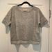 Madewell Tops | Madewell Heathered Grey Cropped Boxy Sweatshirt With Short Sleeves | Color: Gray/White | Size: S
