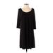 Tiana B. Casual Dress - Midi: Black Solid Dresses - Women's Size Medium