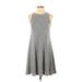 Old Navy Casual Dress - A-Line Crew Neck Sleeveless: Gray Dresses - Women's Size X-Small