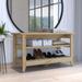 TUHOME Misuri Storage Bench with 4 Legs and 2 Open Shelves