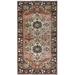 Shahbanu Rugs Peach Color Vintage Persian Bakhtiar Cropped Thin Distressed Look Worn Wool Hand Knotted Runner Rug (5'4"x10')