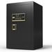 Buruis Safe Box w/ Electronic Lock, Steel in Black/Yellow | 26.77 H x 15.75 W x 14.17 D in | Wayfair B4261610