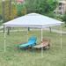 clihome 10 Ft. W x 10 Ft. D Steel Canopy Metal/Steel/Soft-top in Gray | 106.3 H x 129.92 W x 129.92 D in | Wayfair CL-MGH105GY