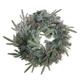 Northlight Seasonal 24" Pre-Lit Artificial Mixed Pine & Pine Cone Christmas Wreath Traditional Faux, in Green/White | 24 H x 24 W x 5 D in | Wayfair