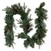 Northlight Seasonal 6' x 9" Pre-Lit Decorated Mixed Pine & Pine Cone Artificial Christmas Garland, Metal in Green | 9 H x 72 W x 9 D in | Wayfair