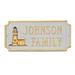 Montague Metal Products Inc. Lighthouse Princeton Garden Plaque Metal in Yellow | 7.25 H x 15.75 W x 0.32 D in | Wayfair PCS-90-ABG-LS