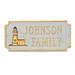 Montague Metal Products Inc. Lighthouse Princeton Garden Plaque Metal in Yellow/Brown | 7.25 H x 15.75 W x 0.32 D in | Wayfair PCS-90-CG-LS
