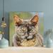 Latitude Run® Brown & Black Cat In Close Up Photography - 1 Piece Square Graphic Art Print On Wrapped Canvas in Black/Brown | Wayfair