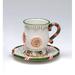 The Holiday Aisle® Christmas Cup & Saucer Hanging Figurine Ornament Ceramic/Porcelain | 2.5 H x 3.5 W x 3.38 D in | Wayfair