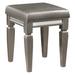 Rosdorf Park Deari Solid Wood Vanity Stool Polyester/Wood/Upholstered in Brown/Gray | 19.5 H x 15.75 W x 15.75 D in | Wayfair