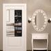 Latitude Run® Modern Door Wall Mounted Mirrored Jewelry Cabinet Organizer Storage Solid + Manufactured Wood in Black | 6 H x 52 W x 17 D in | Wayfair
