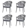 Beachcrest Home™ Colmesneil 4pcs Aluminum Outdoor Chair in Gray | 32.25 H x 23.75 W x 18.5 D in | Wayfair FF48B3C1E1654A2188AD4DAC7E1C3F19