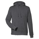 J America JA8879 Gaiter Pullover Hooded Sweatshirt in Black Heather size XL | Cotton/Polyester Blend 8879