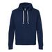 J America JA8871 Adult Triblend Pullover Fleece Hooded Sweatshirt in True Navy Blue Solid size 3XL 8871