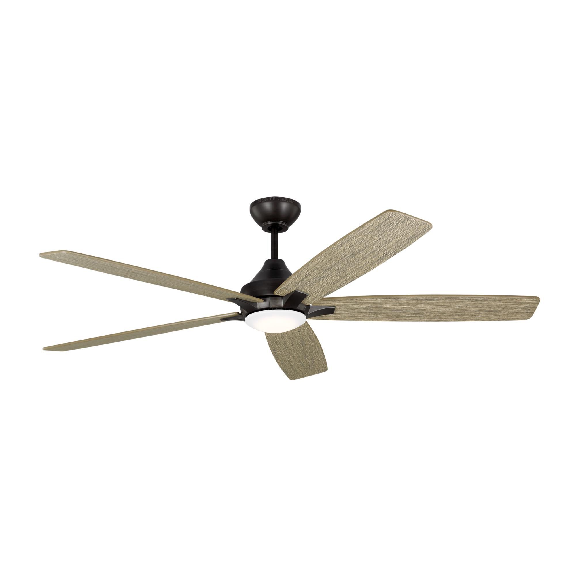 Generation Lighting Lowden Smart 60 Inch Ceiling Fan with Light Kit - 5LWDSM60AGPD