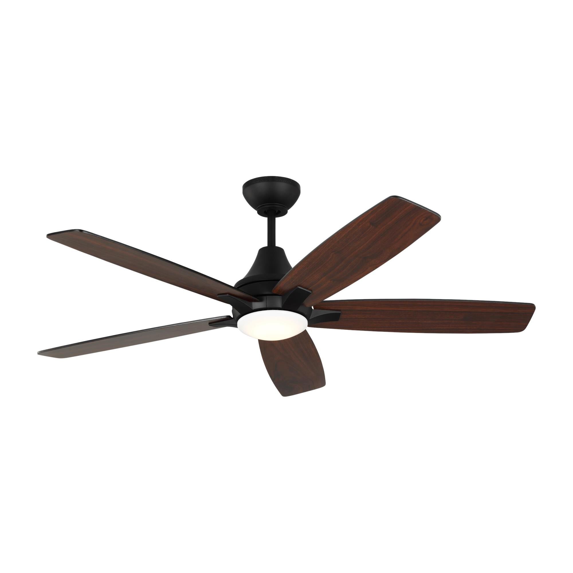 Generation Lighting Lowden 52 Inch Ceiling Fan with Light Kit - 5LWDR52MBKD