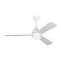 Visual Comfort Fan Collection Barbara Barry Streaming Smart 52 Inch Ceiling Fan with Light Kit - 3STMSM52RZWD