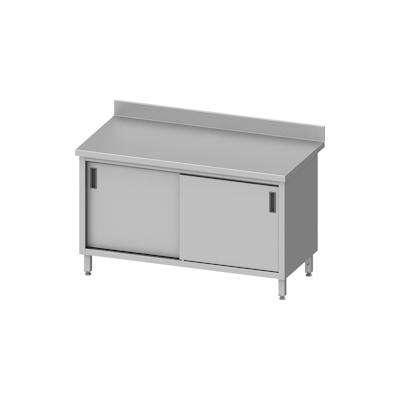 Stalgast Arbeitsschrank ECO mit Schiebetüren 1000x700x850 mm, mit Aufkantung, Selbstmontage (AISI201) Image