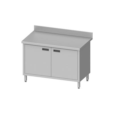 Stalgast Edelstahl Arbeitsschrank ECO mit Flügeltüren 1000x700x850 mm, mit Aufkantung Image