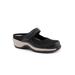 Wide Width Women's Arcadia Adjustable Clog by SoftWalk in Black (Size 7 1/2 W)