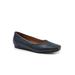 Wide Width Women's Vellore Ballerina Flat by SoftWalk in Navy (Size 11 W)