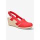 Women's Stargaze Slingback Espadrille by Easy Street in Red (Size 8 1/2 M)