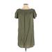 Old Navy Casual Dress - Shift: Green Solid Dresses - Women's Size Small