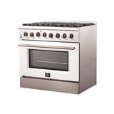 Forno 36" 5.36 cu. ft. Freestanding Gas Convection Oven, Metal in White | 38 H x 36 W x 28 D in | Wayfair FFSGS6156-36WHT