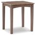 Signature Design by Ashley Outdoor Side Table Plastic in Brown | 23 H x 21.5 W x 21.5 D in | Wayfair P420-702