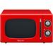 Magic Chef 0.7 Cu Ft Retro Countertop, 700 Watt, Rotary Dial, Timer, 7 Power Levels - Black in Red | 10.2 H x 17.7 W x 12.8 D in | Wayfair MCD770CR